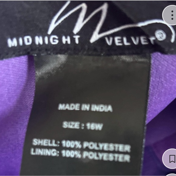 Midnight Velvet Purple Garment - Picture 5 of 7